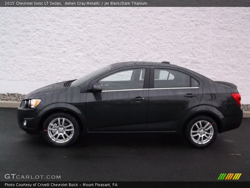 Ashen Gray Metallic / Jet Black/Dark Titanium 2015 Chevrolet Sonic LT Sedan