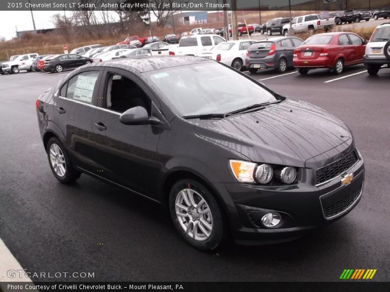 Ashen Gray Metallic / Jet Black/Dark Titanium 2015 Chevrolet Sonic LT Sedan