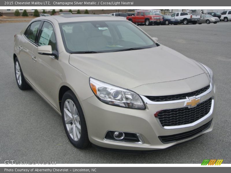 Champagne Silver Metallic / Cocoa/Light Neutral 2015 Chevrolet Malibu LTZ