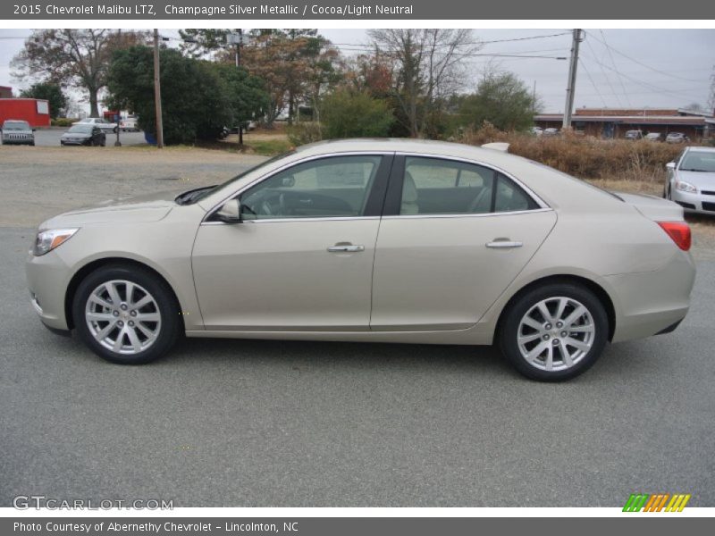 Champagne Silver Metallic / Cocoa/Light Neutral 2015 Chevrolet Malibu LTZ