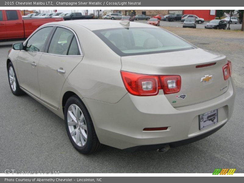 Champagne Silver Metallic / Cocoa/Light Neutral 2015 Chevrolet Malibu LTZ