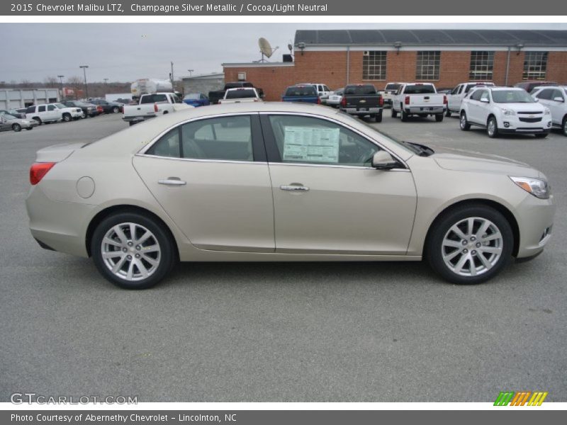 Champagne Silver Metallic / Cocoa/Light Neutral 2015 Chevrolet Malibu LTZ