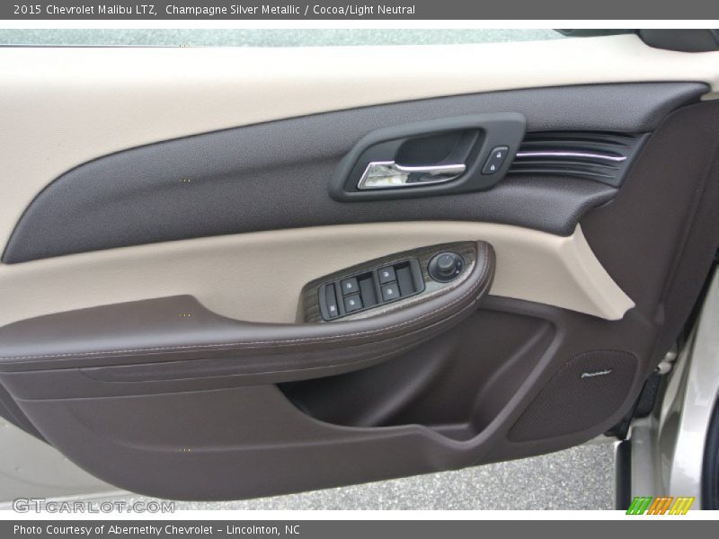 Champagne Silver Metallic / Cocoa/Light Neutral 2015 Chevrolet Malibu LTZ