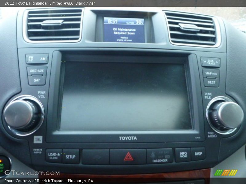 Black / Ash 2012 Toyota Highlander Limited 4WD