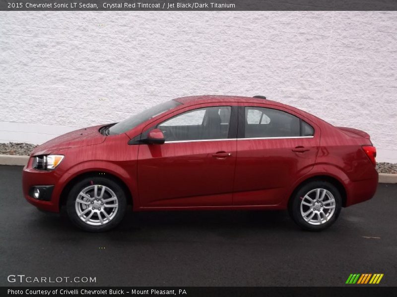 Crystal Red Tintcoat / Jet Black/Dark Titanium 2015 Chevrolet Sonic LT Sedan