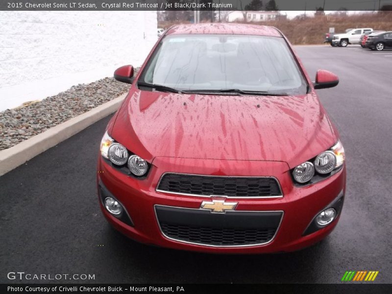 Crystal Red Tintcoat / Jet Black/Dark Titanium 2015 Chevrolet Sonic LT Sedan