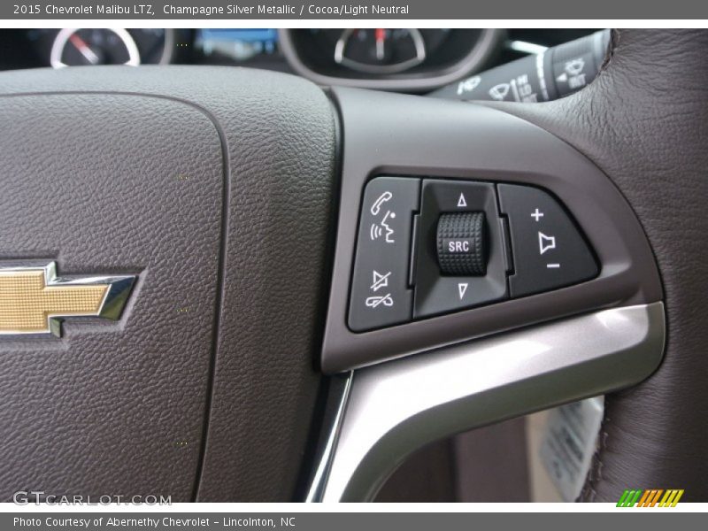 Champagne Silver Metallic / Cocoa/Light Neutral 2015 Chevrolet Malibu LTZ