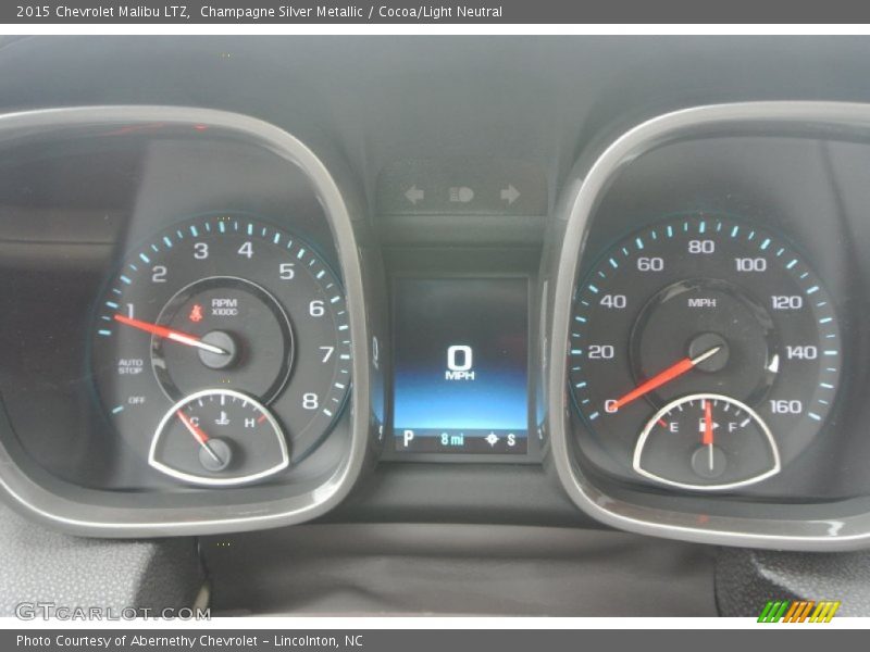 Champagne Silver Metallic / Cocoa/Light Neutral 2015 Chevrolet Malibu LTZ