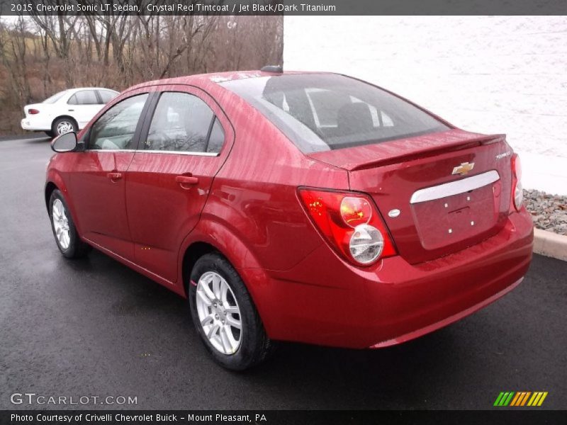 Crystal Red Tintcoat / Jet Black/Dark Titanium 2015 Chevrolet Sonic LT Sedan