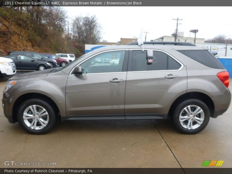 Espresso Brown Metallic / Brownstone/Jet Black 2011 Chevrolet Equinox LT AWD