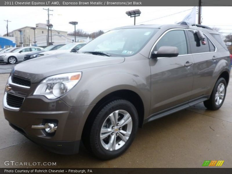 Espresso Brown Metallic / Brownstone/Jet Black 2011 Chevrolet Equinox LT AWD