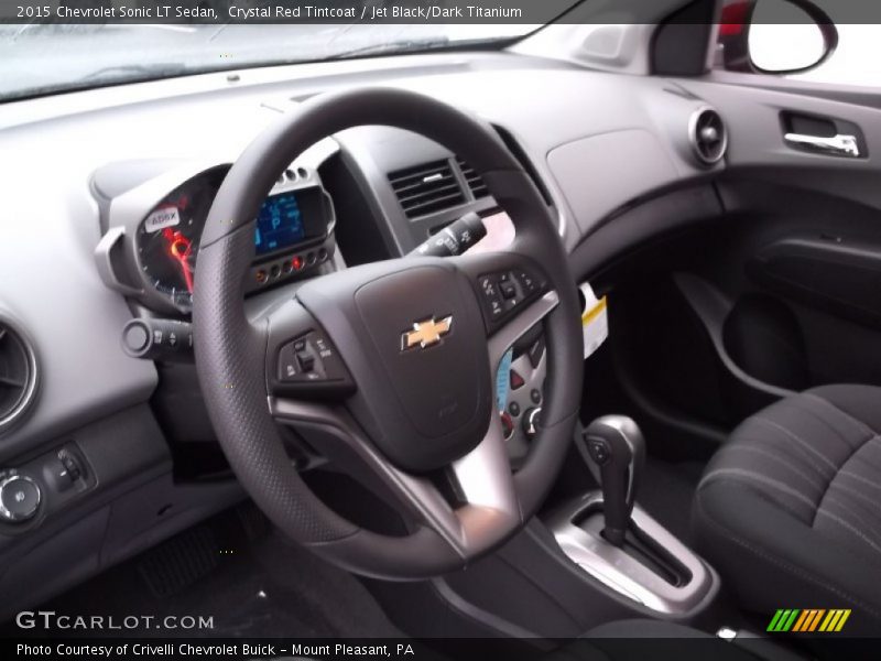 Crystal Red Tintcoat / Jet Black/Dark Titanium 2015 Chevrolet Sonic LT Sedan