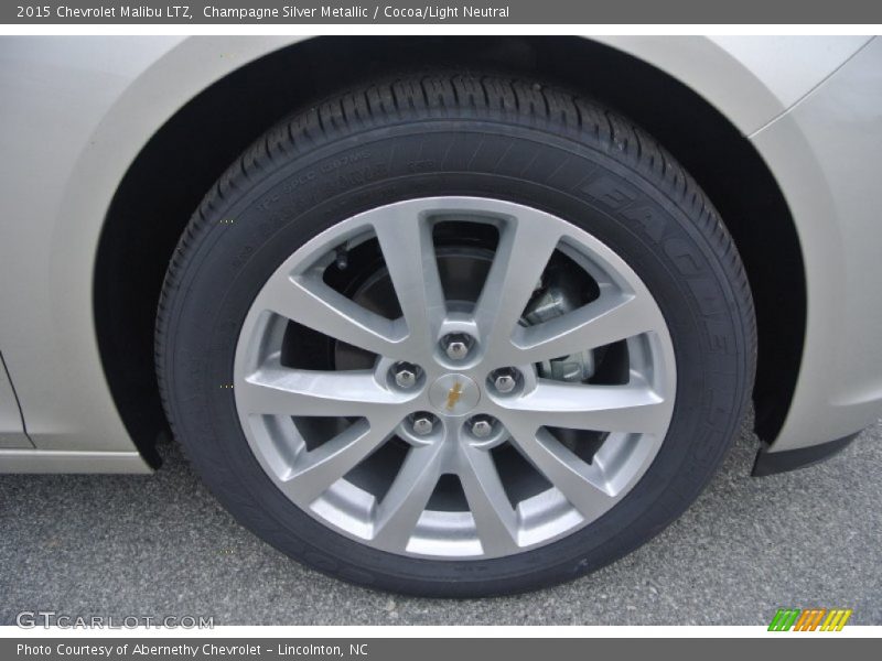 Champagne Silver Metallic / Cocoa/Light Neutral 2015 Chevrolet Malibu LTZ