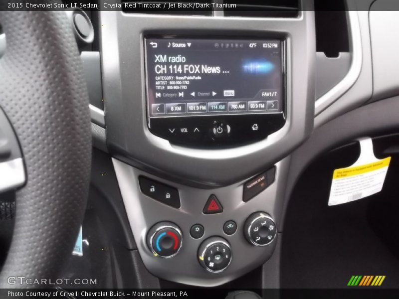 Crystal Red Tintcoat / Jet Black/Dark Titanium 2015 Chevrolet Sonic LT Sedan