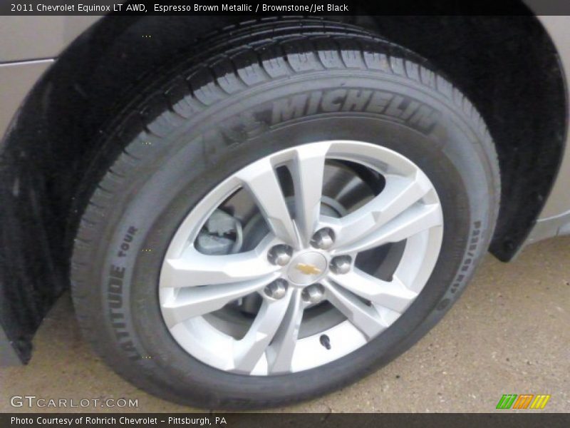 Espresso Brown Metallic / Brownstone/Jet Black 2011 Chevrolet Equinox LT AWD