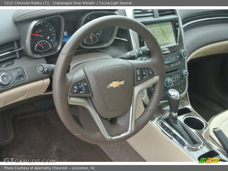 Champagne Silver Metallic / Cocoa/Light Neutral 2015 Chevrolet Malibu LTZ