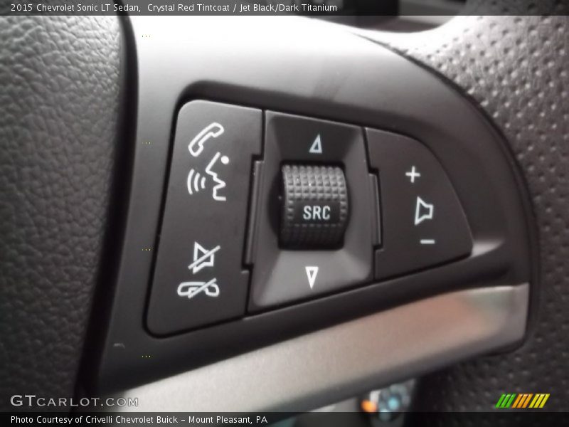 Crystal Red Tintcoat / Jet Black/Dark Titanium 2015 Chevrolet Sonic LT Sedan