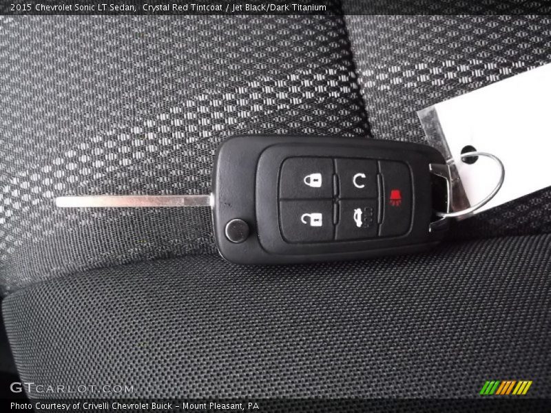 Crystal Red Tintcoat / Jet Black/Dark Titanium 2015 Chevrolet Sonic LT Sedan