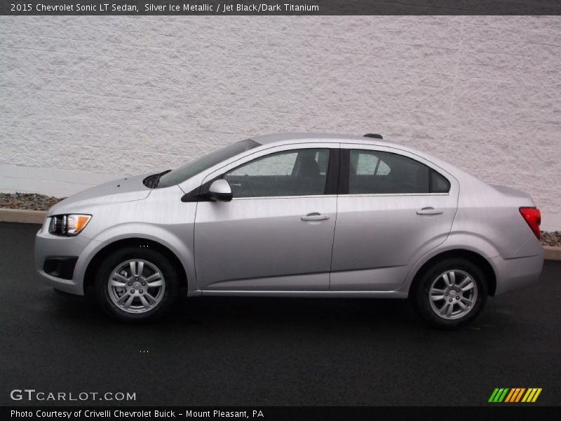 Silver Ice Metallic / Jet Black/Dark Titanium 2015 Chevrolet Sonic LT Sedan