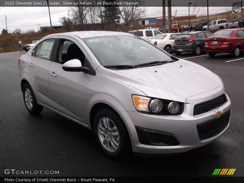 Silver Ice Metallic / Jet Black/Dark Titanium 2015 Chevrolet Sonic LT Sedan