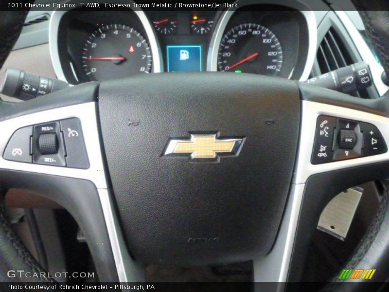 Espresso Brown Metallic / Brownstone/Jet Black 2011 Chevrolet Equinox LT AWD