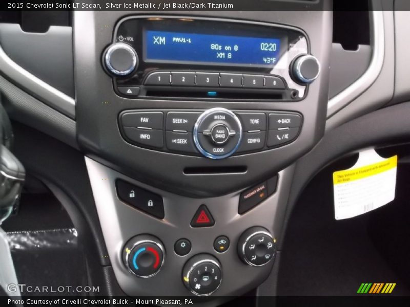 Silver Ice Metallic / Jet Black/Dark Titanium 2015 Chevrolet Sonic LT Sedan
