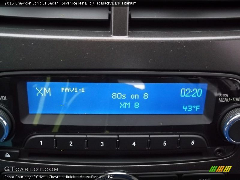 Silver Ice Metallic / Jet Black/Dark Titanium 2015 Chevrolet Sonic LT Sedan