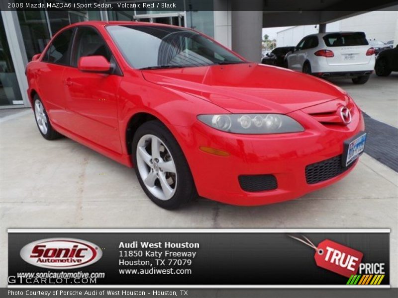 Volcanic Red / Black 2008 Mazda MAZDA6 i Sport Sedan