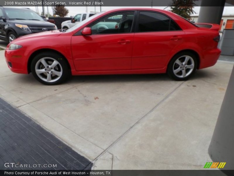 Volcanic Red / Black 2008 Mazda MAZDA6 i Sport Sedan
