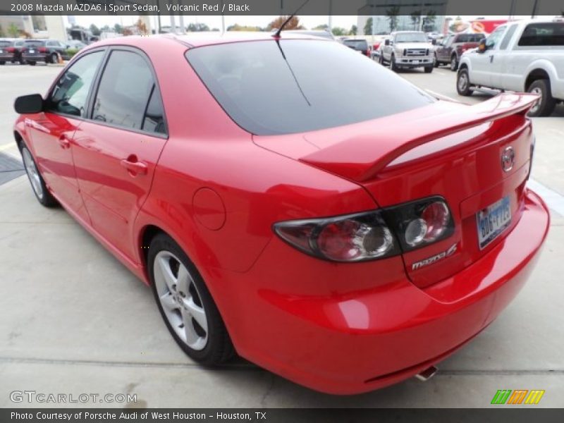 Volcanic Red / Black 2008 Mazda MAZDA6 i Sport Sedan