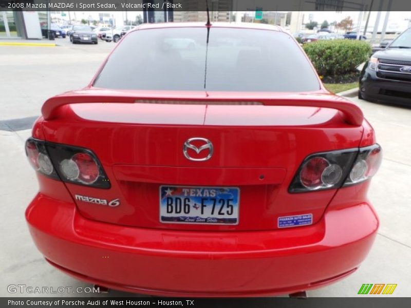 Volcanic Red / Black 2008 Mazda MAZDA6 i Sport Sedan