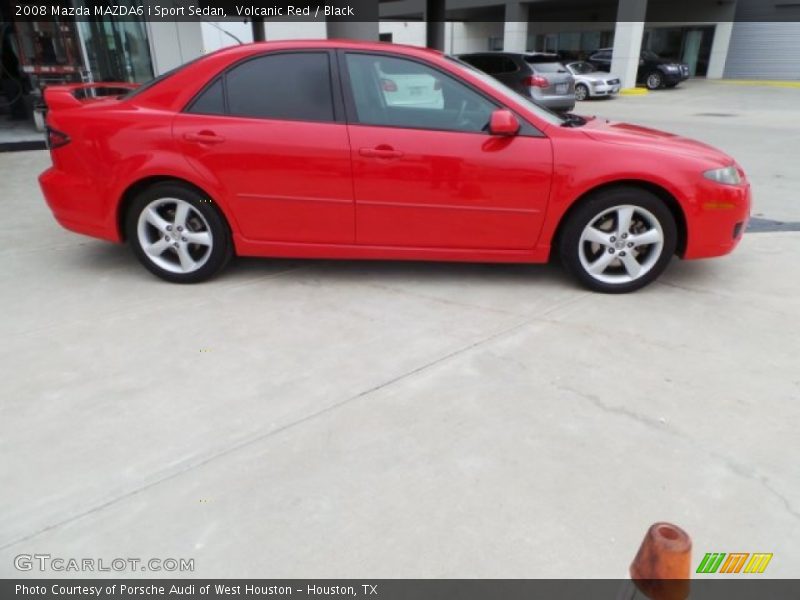 Volcanic Red / Black 2008 Mazda MAZDA6 i Sport Sedan