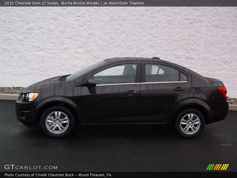 Mocha Bronze Metallic / Jet Black/Dark Titanium 2015 Chevrolet Sonic LT Sedan