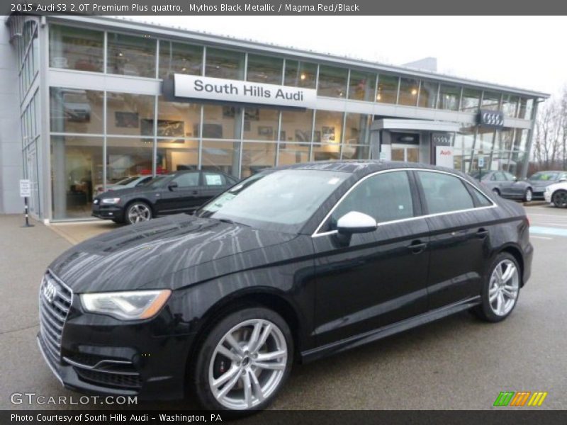 Mythos Black Metallic / Magma Red/Black 2015 Audi S3 2.0T Premium Plus quattro