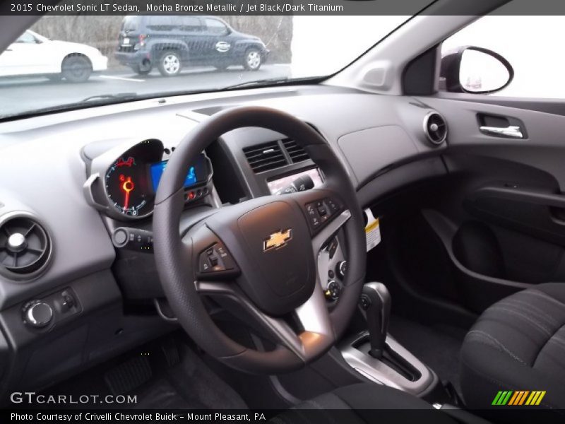 Mocha Bronze Metallic / Jet Black/Dark Titanium 2015 Chevrolet Sonic LT Sedan