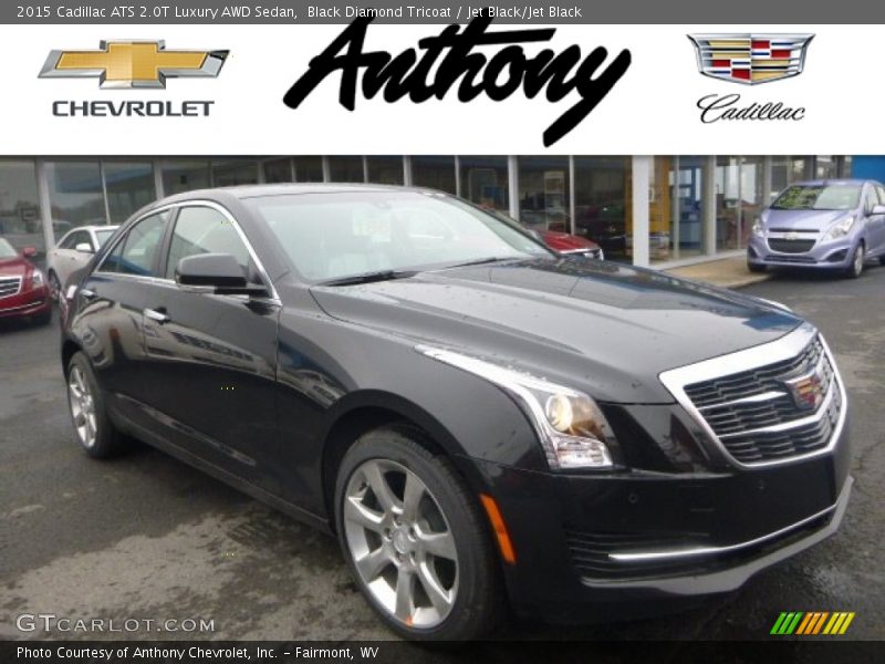 Black Diamond Tricoat / Jet Black/Jet Black 2015 Cadillac ATS 2.0T Luxury AWD Sedan