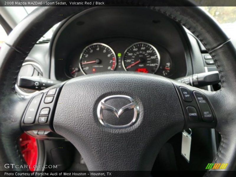 Volcanic Red / Black 2008 Mazda MAZDA6 i Sport Sedan