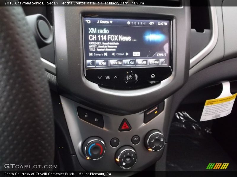 Mocha Bronze Metallic / Jet Black/Dark Titanium 2015 Chevrolet Sonic LT Sedan