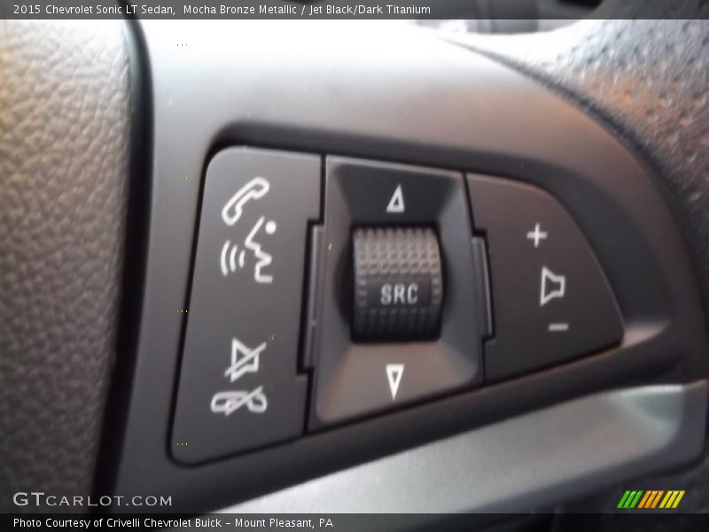 Mocha Bronze Metallic / Jet Black/Dark Titanium 2015 Chevrolet Sonic LT Sedan