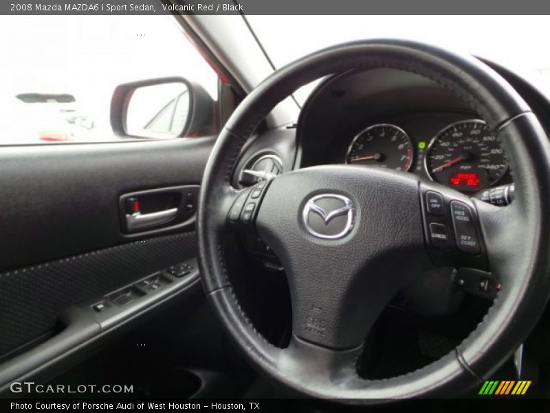 Volcanic Red / Black 2008 Mazda MAZDA6 i Sport Sedan