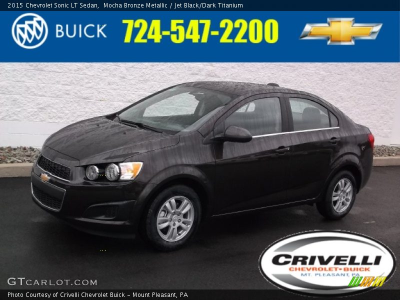 Mocha Bronze Metallic / Jet Black/Dark Titanium 2015 Chevrolet Sonic LT Sedan