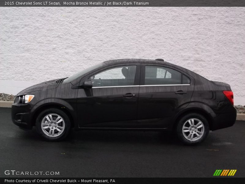 Mocha Bronze Metallic / Jet Black/Dark Titanium 2015 Chevrolet Sonic LT Sedan