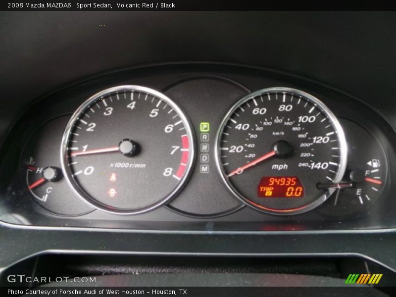 Volcanic Red / Black 2008 Mazda MAZDA6 i Sport Sedan