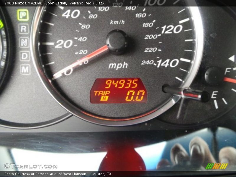 Volcanic Red / Black 2008 Mazda MAZDA6 i Sport Sedan