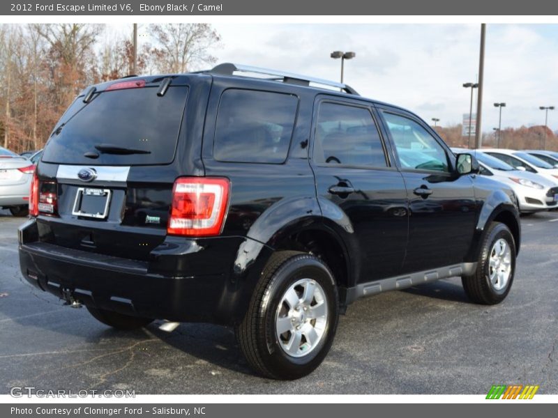 Ebony Black / Camel 2012 Ford Escape Limited V6