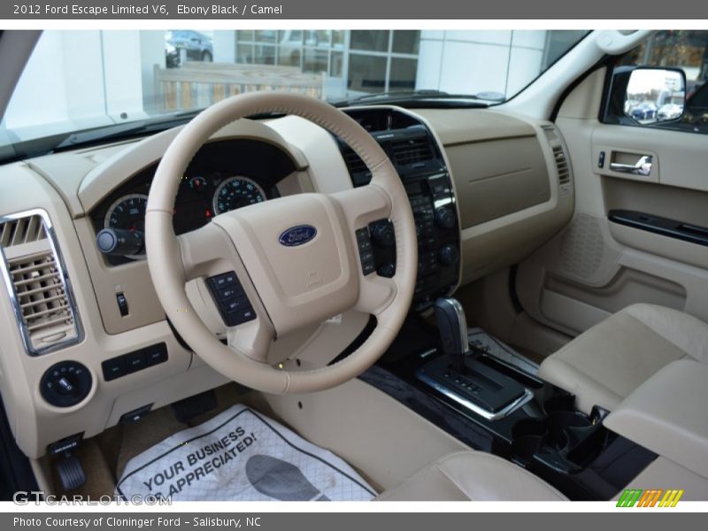 Ebony Black / Camel 2012 Ford Escape Limited V6