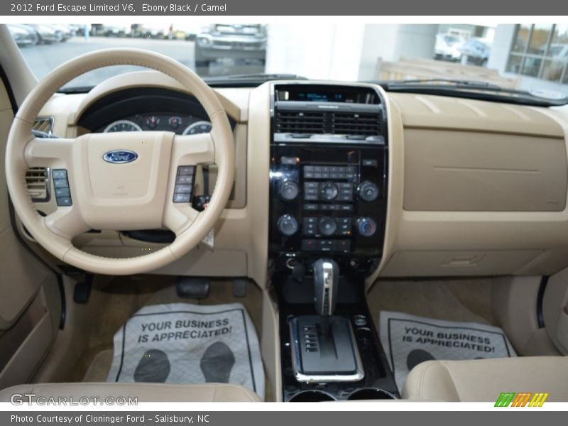 Ebony Black / Camel 2012 Ford Escape Limited V6