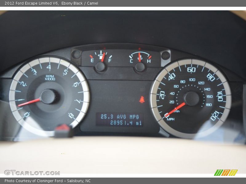 Ebony Black / Camel 2012 Ford Escape Limited V6