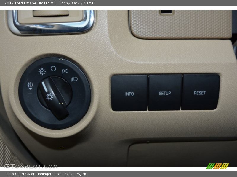 Ebony Black / Camel 2012 Ford Escape Limited V6