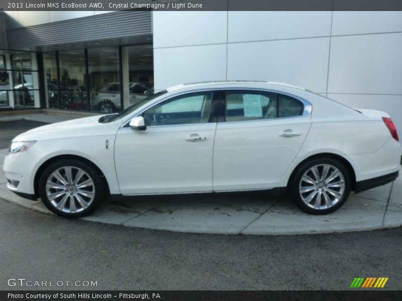 Crystal Champagne / Light Dune 2013 Lincoln MKS EcoBoost AWD